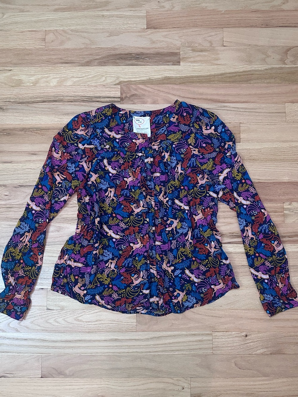 Rare Anthropologie Limited Edition Capsule Collection Blouse “Oh Deer”